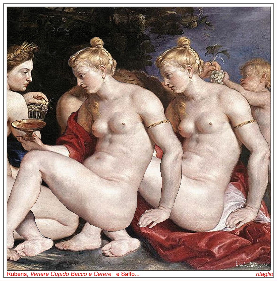 Rubens Polito Dipinti Venere Cupido Bacco Cerere Cupido che fruga nello specchio